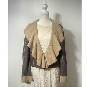 Poetry faux‎ leather jacket